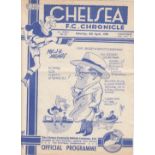 CHELSEA Chelsea home programme v Charlton Athletic 6th April 1940. 4 Pager NOT Ex Bound Volume