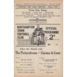 NORTHAMPTON - MANSFIELD 47 Northampton home programme v Mansfield, 23/1/47, Thursday afternoon. Only