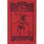 ARSENAL - MAN UTD 1928 Arsenal home programme v Manchester United, 28/4/1928, slight fold, staple