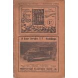 MIDDLESBROUGH - MAN UTD 1929 Middlesbrough home programme v Manchester United, 14/9/1929, ex bound