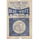 MAN CITY/BIRMINGHAM Programme Manchester City v Birmingham City January 19th 1935. Marked