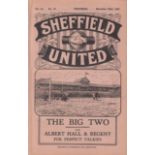 SHEF UTD - MAN UTD 1930 Sheffield United home programme v Manchester United, 22/11/1930, ex bound