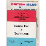 BRITISH LIONS 1966 Four programmes from the British Lions Tour of New Zealand 1966, at Southland,