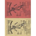 MANSFIELD 50-51 CUP Two Mansfield home programmes, 50-51, both FA Cup, v Swansea 6/1/51, Mansfield