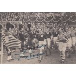 GB - REST OF WORLD 1947 Mounted magazine picture showing the two teams taking the field at Hampden