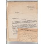 J.E.MEADE - REFEREE Collection of 42 letters, appointment cards and referee literature relating to