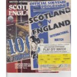 SCOTLAND / ENGLAND Five Scotland v England programmes all at Hampden Park 1948 (rusty staples),