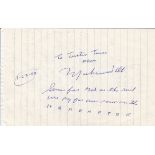 MUHAMMAD ALI AUTOGRAPH A sheet of line note paper with a letter from Justin Jones to Ali