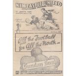 NEWCASTLE - BLACKBURN 1939 Newcastle home programme v Blackburn, 25/3/1939, Blackburn Champions of