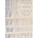 CHELSEA / QPR Four Chelsea Reserve home programmes. All v QPR 1923/24, 28/29, 29/30 and35/36. Ex