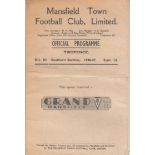 MANSFIELD - PORT VALE 46 Mansfield home programme v Port Vale, 14/9/46, fold, creased. Fair-