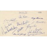 MORTON AUTOGRAPHS 1952 An album sheet with 13 signatures including Cowan, Alexander, Whitelaw and