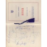 ENGLAND V SCOTLAND 1957 / DUNCAN EDWARDS / AUTOGRAPHS A menu for the Dinner at The Criterion