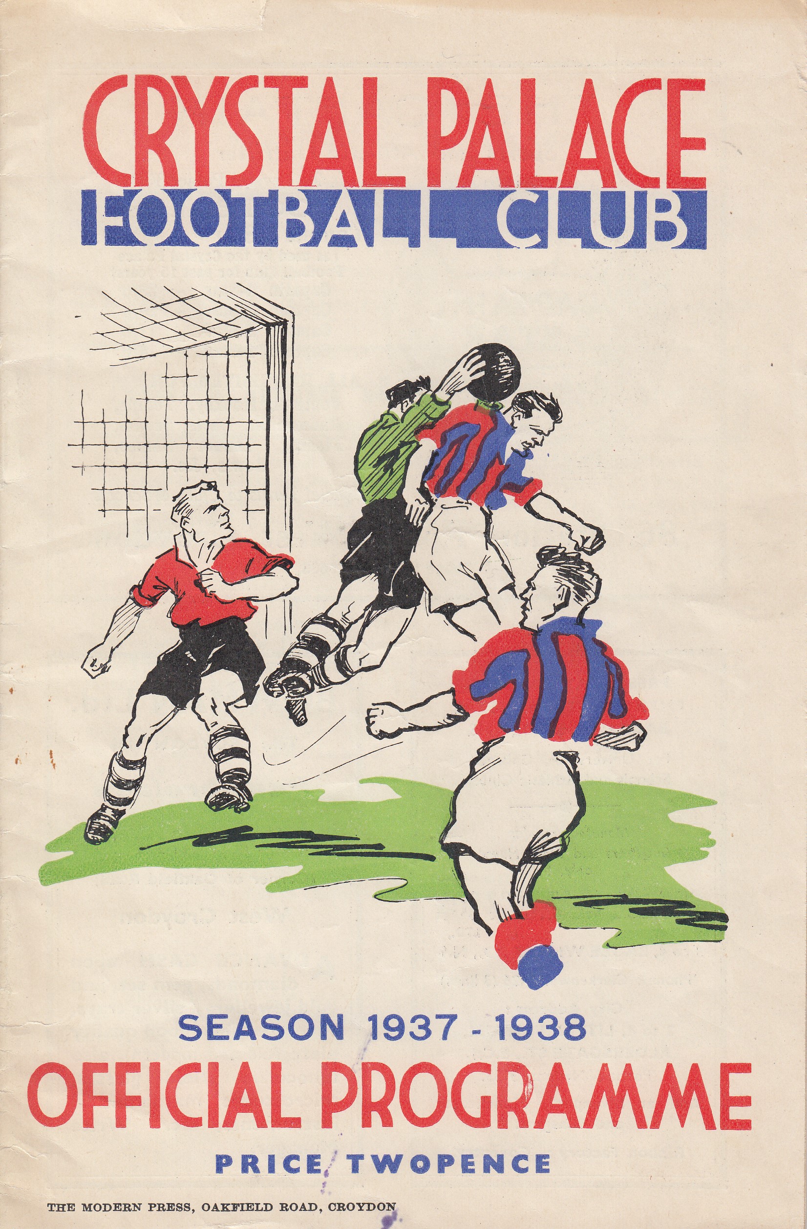 CRYSTAL PALACE - MANSFIELD 1938 Crystal Palace home programme v Mansfield, 2/4/1938. Palace won 4-0. - Image 2 of 2