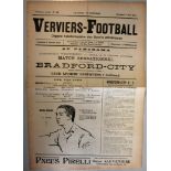 BRADFORD CITY 1914 SC Vervietois (Belgium) v Bradford City Friendly played 1 May 1914 in Verviers,