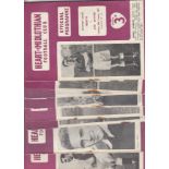 HEARTS 57-58 Collection of Hearts home programmes, 2 x 56/7 and 8 x 57/8 (Hearts Championship