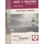 HEARTS 59-60 Seventeen Hearts home programmes, 59-60, (Hearts Championship season), includes v