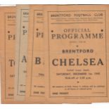 BRENTFORD 45-46 Four home programmes, 45/6, FA Cup v Bristol City 31/1/46 and League South v Aston