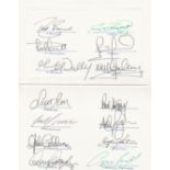 CELTIC 1993 White fold over card signed by 13 Celtic players from the team who defeated Rangers 2-1,