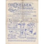 CHELSEA - TOTTENHAM 1933 Chelsea home programme v Tottenham, 30/9/1933, minor folds, slight marks.