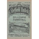 SHEF UTD - WEST HAM 1926 Shef Utd home programme v West Ham, 23/10/1926, ex bound volume, slight