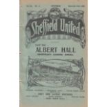 SHEF UTD - DERBY 1926 Shef Utd home programme v Derby County, 13/9/1926, ex bound volume, slight