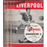 LIVERPOOL A collection of 19 Liverpool home programmes from the 1962/63 season 17 League matches and