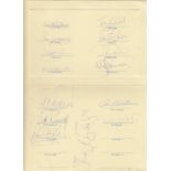 WALES 1993 White fold over card with 16 Welsh signatures from the squad v Ireland, 17/2/93 in