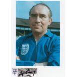 ALF RAMSEY AUTOGRAPH A 10" X 8" colour photograph of Ramsey and a separate autograph. Good