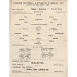 FULHAM - BRENTFORD 50 Single sheet Fulham home programme v Brentford, 11/2/50, friendly, folds, no