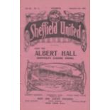 SHEF UTD - ARSENAL 1926 Shef Utd home programme v Arsenal, 4/9/1926, ex bound volume, slight nicks