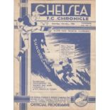 CHELSEA - SUNDERLAND 1936 Chelsea home programme v Sunderland, 14/11/1936, minor fold, slight