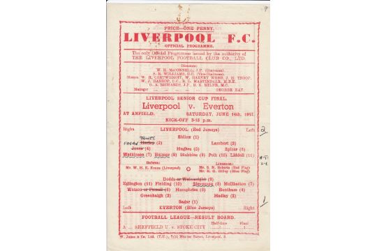 LIVERPOOL/EVERTON Single sheet programme Liverpool Senior Cup Final 14th June 1947 v Everton. - Image 3 of 3