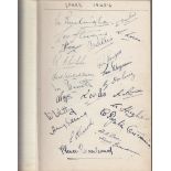 TOTTENHAM HOTSPUR 1945/6 AUTOGRAPHS Book "Football Is My Business" by Tommy Lawton with dust wrapper