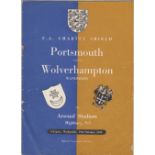 CHARITY SHIELD 49 Programme, Portsmouth v Wolves, 19/10/49, Charity Shield at Highbury, slight fold,