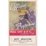 HULL - NEW BRIGHTON 48 Hull home programme v New Brighton, 29/3/48, slight fold, no writing. New