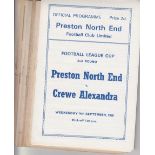 PRESTON 1960s Approximately 67 Preston home programmes, 1960s including 56/7 v Sunderland.