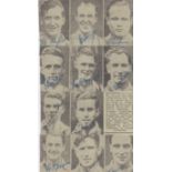 HUDDERSFIELD 47-48 Newspaper clipping showing head and shoulder pictures of eleven Huddersfield