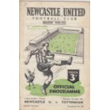 NEWCASTLE - TOTTENHAM 50-51 Newcastle home programme v Tottenham, 7/4/51, Spurs won 1-0 to carry