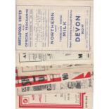 1940s Ten 1940s programmes, Arsenal v Aston Villa 22/9/45, v Man City 47/8 and v Blackpool 48/9,