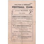 WALTON & HERSHAM - TOOTING 46-7 W & H home programme v Tooting & Mitcham, 5/10/46, FA Cup, some