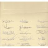 RAITH ROVERS 1994 White fold over card signed by 14 Raith players and manager Jimmy Nicholl from the