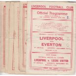 LIVERPOOL Seven Liverpool home programmes from the Championship winning season of 1946/47 v