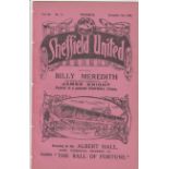 SHEF UTD - WEST BROM 1926 Shef Utd home programme v West Brom, 4/12/1926, West Brom were relegated