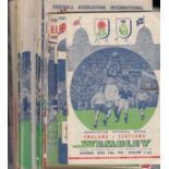 ENGLAND Forty two home programmes, 14 x 50s and 28 x 60s, includes England v Scotland 51-67