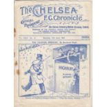 CHELSEA - PORTSMOUTH 1935 Chelsea home programme v Portsmouth, 13/4/1935, slight fold, rust marks on