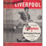 LIVERPOOL A collection of 24 Liverpool home programmes from the Championship winning 1963/64