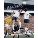 RODNEY MARSH AND MARTIN CHIVERS AUTOGRAPHS A 10" X 8" signed colour action photograph of Marsh and