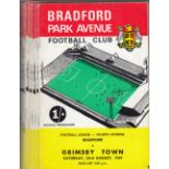 BRADFORD PARK AVENUE 69-70 Seventeen home programmes from the last Football League season for Park