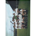 GEORGE COHEN 1961 Col 12” x 8” photo, showing the Fulham team posing for photographers at Craven
